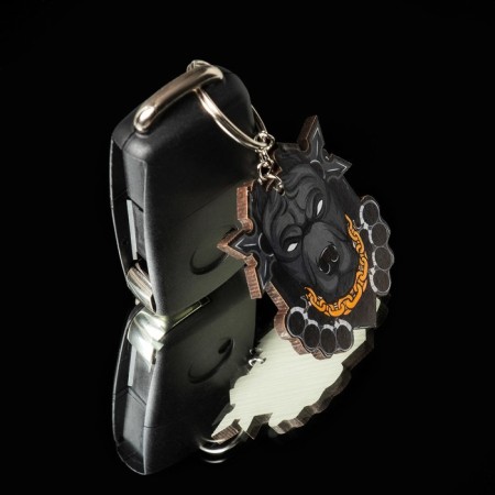 Car key keychain, pitbul-2