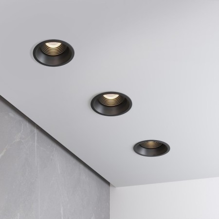 Builtrous lamp Elektrostandard, Punto, 93x93x46 mm, GU10, Black Color-3