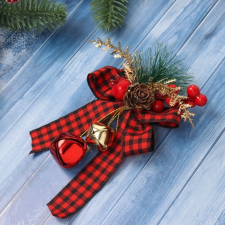 Decoration Christmas tree "New Year's style" Bante Cage, 12x9 cm, red-1