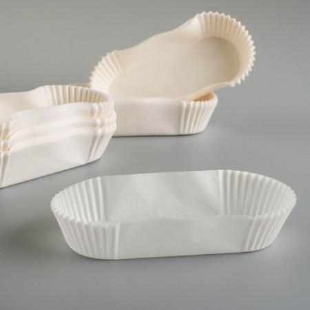 Baking uniform oval, white, 4 x 10.5 x 2.5 cm