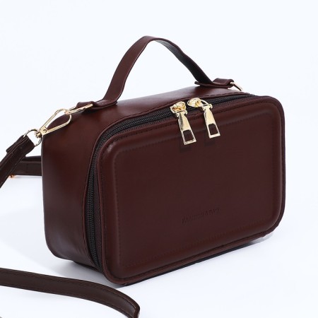 Bag Cross-Bodi with a zipper, black color-2