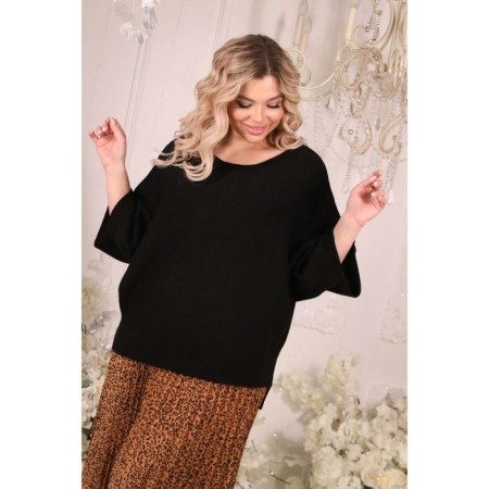 Female jumper, size 54, black color-8