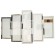 Carty clock is wall-mounted, modular "abstraction", silent, 80 x 140 cm