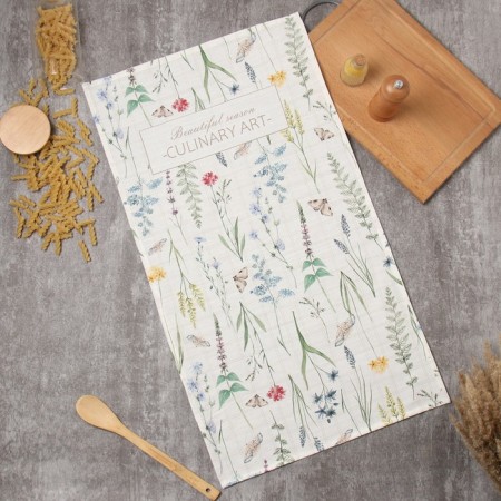 Ethel towel Wild Flowers 40x73 cm, 100% HL, sarzha 190 g/m2