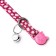 Fly collar with buckle in the shape of a cat, width 1 cm, pink
