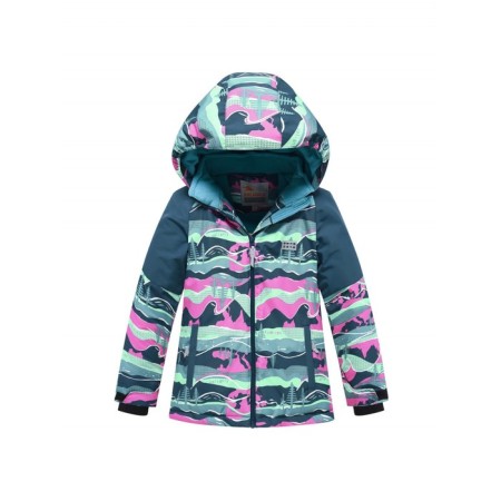 Ski costume for a girl, height 140 cm, turquoise color-1