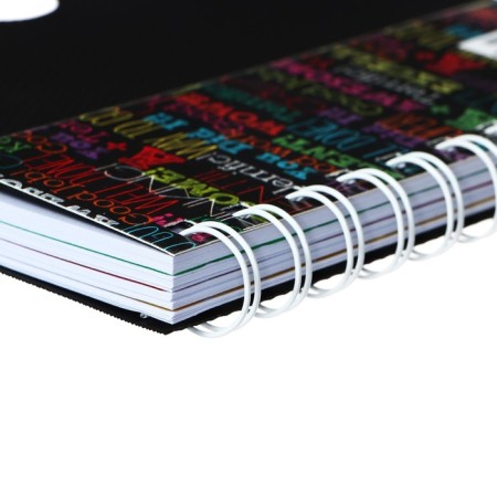Notepad on the crest A6, 100 sheets, line, plastic cover, with graffiti dividers, mix-6