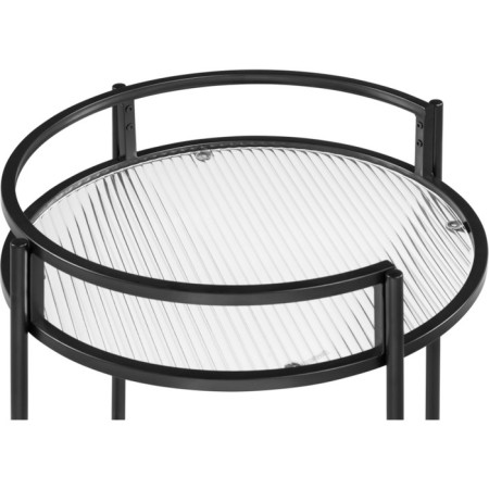 Coffee table Kotani metal, black 50x50x79 cm-3