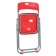 Folding chair on a metal frame, red