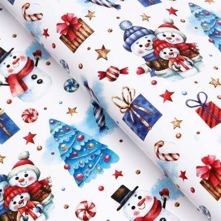 Glossy packaging paper "Winter", 70 x 100 cm, 1 sheet-3