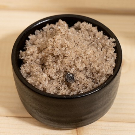 Body scrub in the coffee-brown bag 200 g with cosmetic oils-1