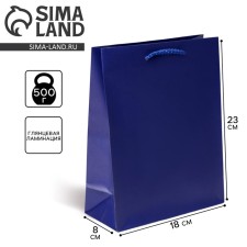 Gift laminated package, packaging, “blue”, MS 18 x 23 x 8 cm
