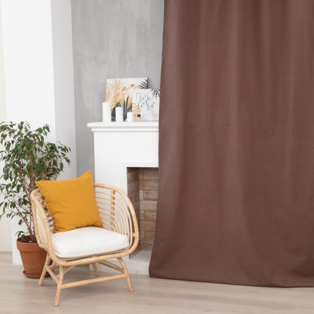Ethel curtain, 150x270 cm, brown, 100% cotton
