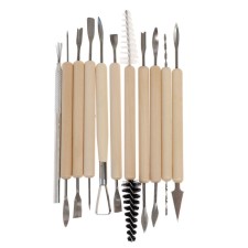 A set of tools 10 pieces for modeling clay, plasticine, plastics