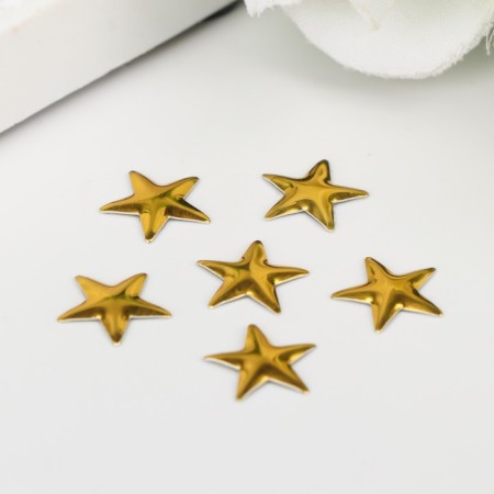 Decor for creativity Metal "Stars" gold set 50 pcs 1x1 cm-2