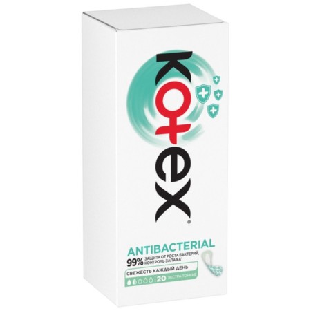 Kotex daily gaskets, antibacterial, thin extra, 20 pcs-2