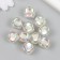 Busina for creativity plastic "Cube with flattened edges" mother of pearl d = 1.6 cm set of 10pcs.