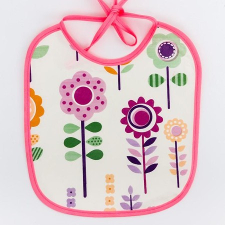 Bibs lamp from a non -woven fabric with PVC coating, "flowers", color mix-3