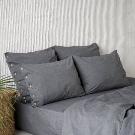 Set of pillowcase "Boyle", size 50x70 cm, dark gray color, 2 pcs