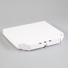 Pizza box, white, 25.5 x 25.5 x 3 cm