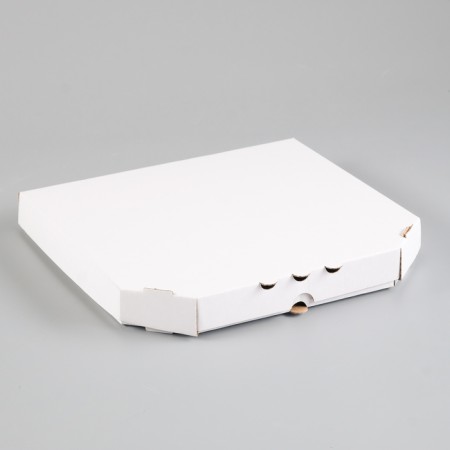 Pizza box, white, 25.5 x 25.5 x 3 cm