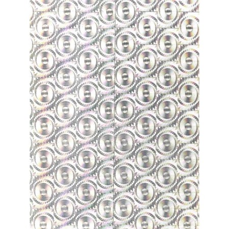 Self -adhesive film "Color Decor" 1024, holography silver circles 0.45x8 m