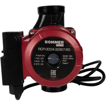Circulation pump Rommer Profi 32/80-180, 165 watts, pressure 8 m, 5.39 l/min, cable 1.3 m-1