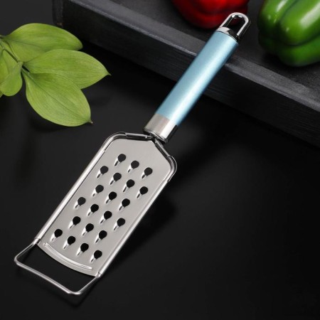 Grater with a handle Large shade Lagoona, 30 cm, stainless steel, color of blue metallic-2