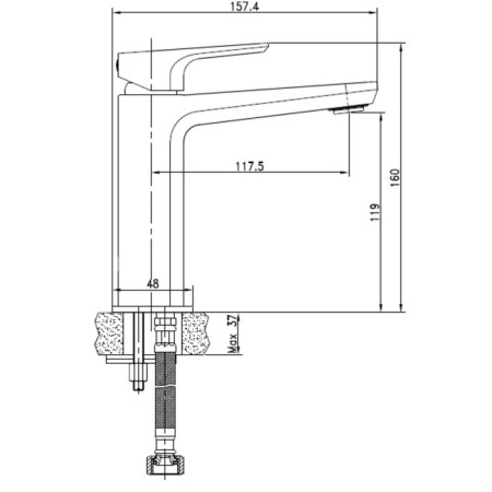 Cersanit Nature shell mixer, A63063-7