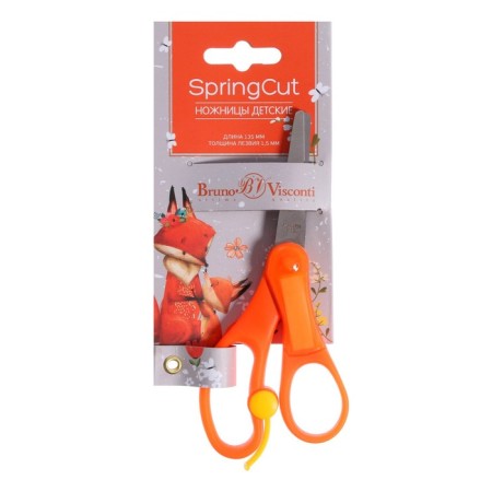 BrunovisConti Springcut, 135 mm BrunovisConti scissors, with a return mechanism and a signature window, mix-4
