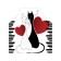 Apron kitchen with a photo print "Cats and love", adjustable, size OS