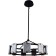 Suspended LED Crown 9XLED 36W, size 68x68x81-105 cm, black color, gold
