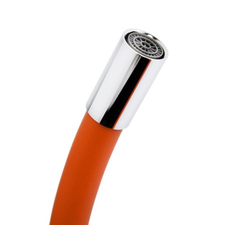 Kitchen mixer Zein Z2114, single -leaf, flexible surge, 40 mm cartridge, orange/chrome-5
