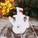 Christmas tree decoration "Snowman with a Christmas tree" 12x17 cm