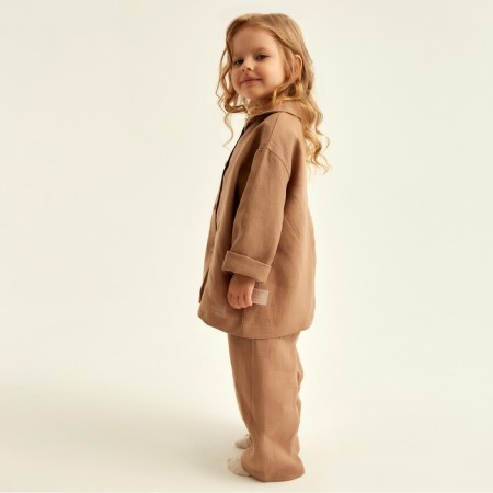DECHIPARY HOME (shirt and trousers) SL Home P 36 (134-140), coffee-4