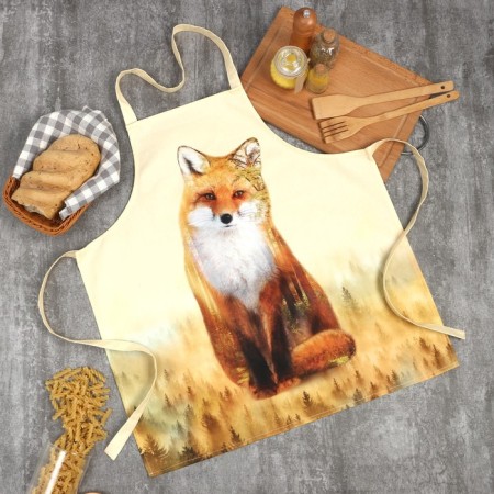 Apron "Ethel: Forest", 65 × 60 cm, cotton 100 %, sarzha, 190 g/m²-4