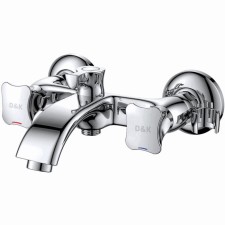 Смеситель для ванны D&K Hessen Grimm DA1383201, двухвентильный, хром