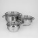 Gretta pan set, 3 subjects: pots 2.2 l, 4.2 l, bucket 1.6 l, capsule, induction