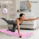 Fitness and yoga mat, 183x61x0.6 cm, gray/pink color