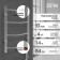 Robin electric heated towel rail, 400x600 mm, 4 crossbars
