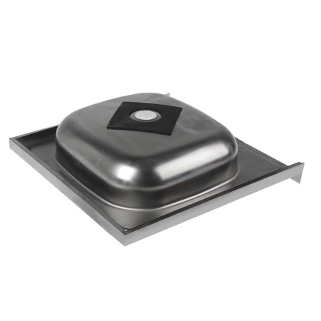 Kitchen sink "Vladix", invoice, without siphon, 50x50 cm, stainless steel 0.4 mm-2
