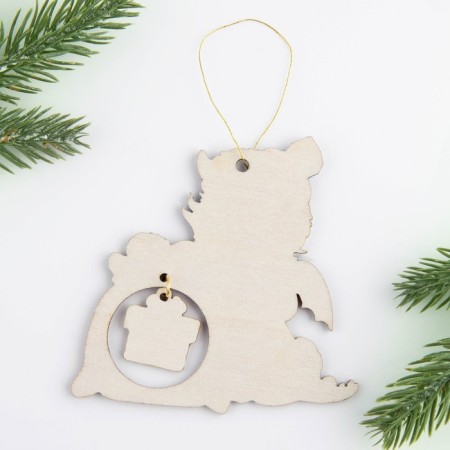 Suspension on the Christmas tree "Gift", 8.9 x 9.1 cm-2