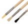 Set of brushes mix 3 pieces, calligrata No. 5 (Round: Squirrel No. 3, Goat No. 4; Flat bristles No. 6), wooden handle