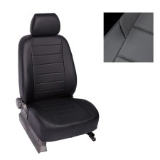 Авточехлы для Hyundai Santa Fe, 2013-, черный, экокожа, набор