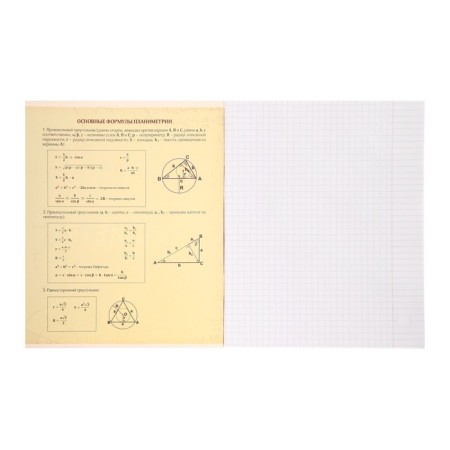 Subject notebook Calligrata "Superneeon", 48 sheets in a geometry cell, with reference material, cover coated cardboard, offset unit-1