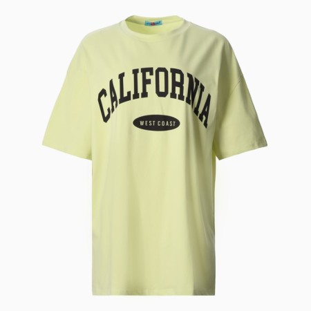 T-shirt female, yellow color, size overSize (42-46)-4