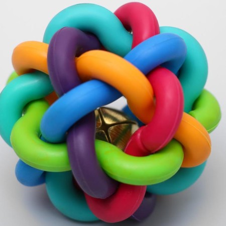 Molecule ball with a bell, 6 cm-3