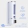 The dispenser for an antiseptic or liquid soap is mechanical, 400 ml, metal, white color