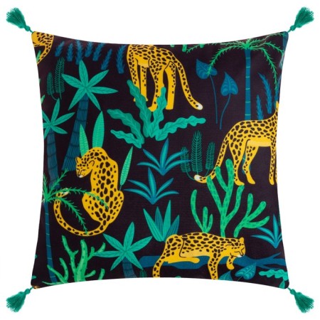 Decorative pillowcase with brushes Ethel Leopards, 43x43 cm-2