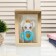 Interior plastic porery "Bunny in a crown with a circle" 17x12x3.8 cm